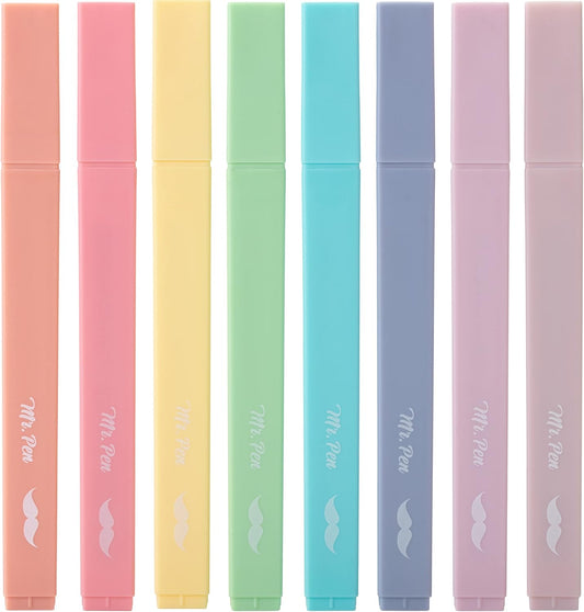 Mr Pen Pastel Highlighter Set 8 Pcs