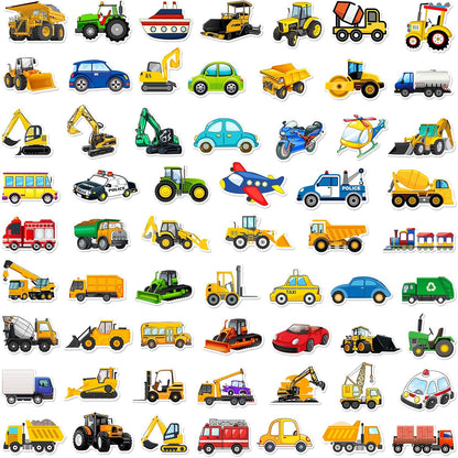 Transportation Vehicle Stickers Pack, 60 pcs