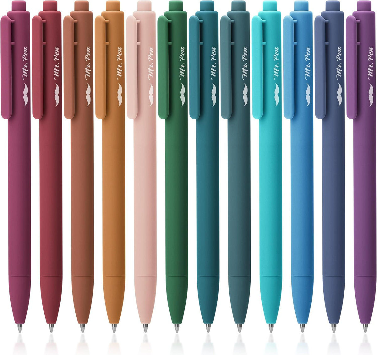 Gel Pens, Retractable, 12 colors