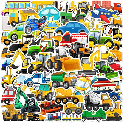 Transportation Vehicle Stickers Pack, 60 pcs
