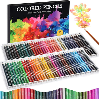 Cool Bank Colored Pencils, 72 Colors