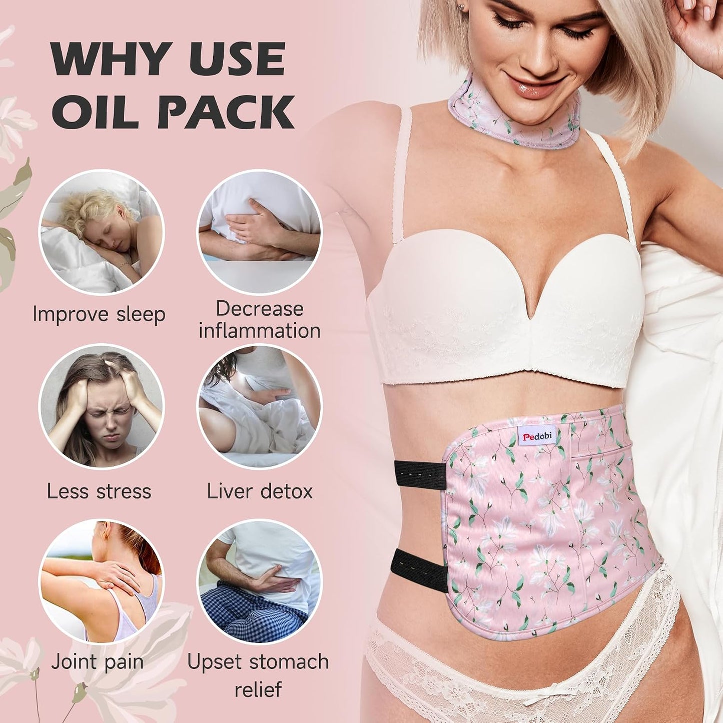 Castor Oil Wrap Set, 2 Pieces