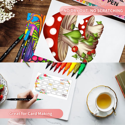 Aen Art Dual Brush Marker Pens 36 Pcs