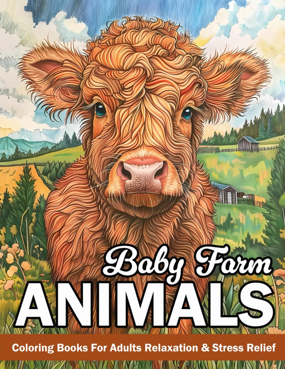 Baby Farm Animals Coloring Book