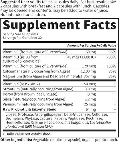 RAW Calcium 120 Vegetarian Capsules