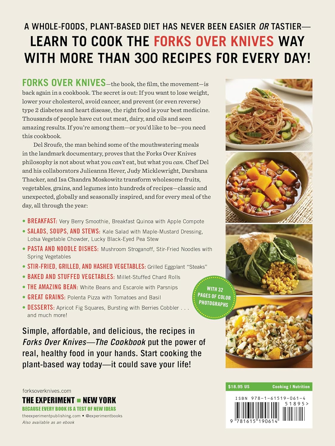 Forks Over Knives - The Cookbook, paperback - SALE!