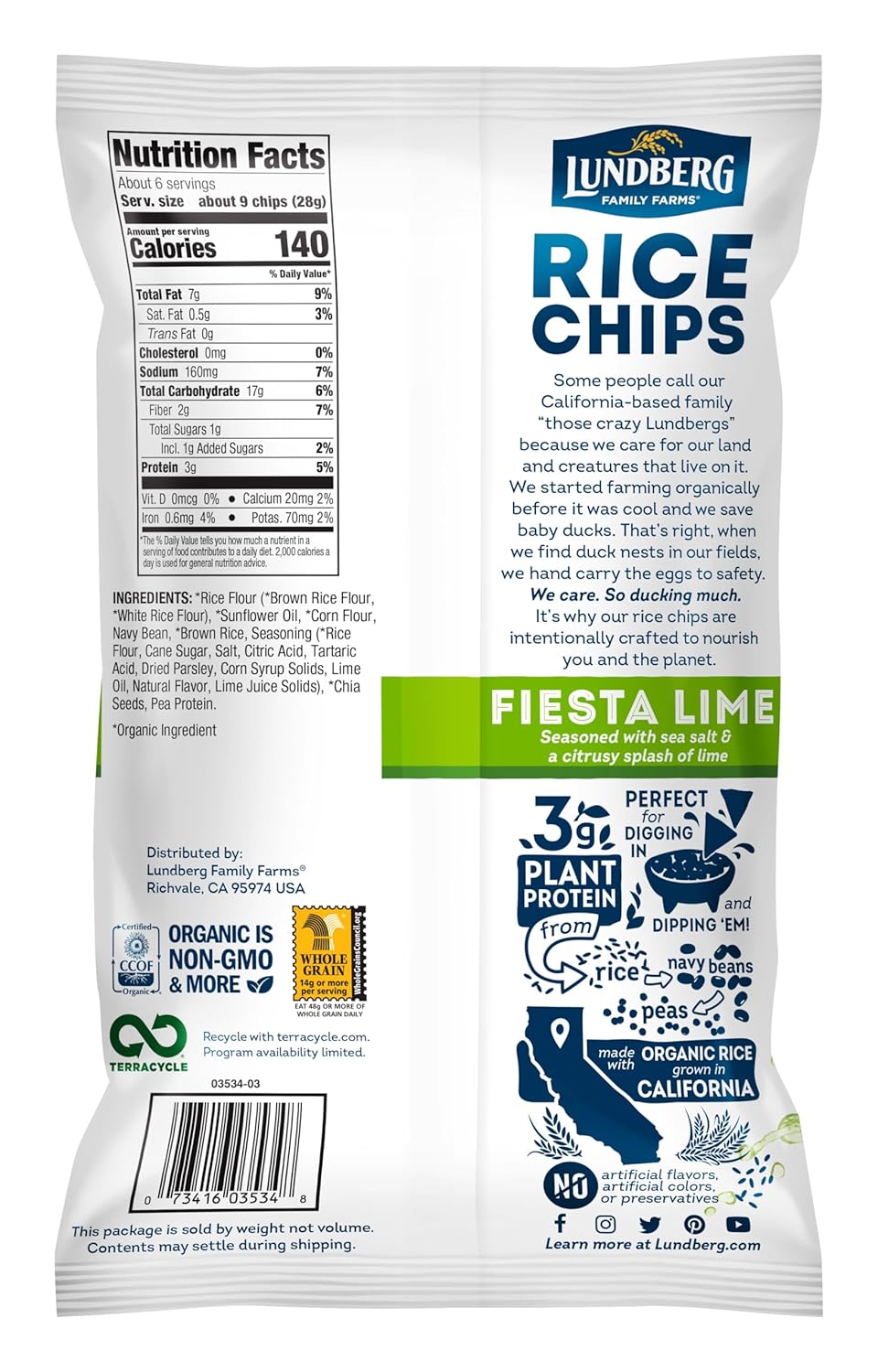 Rice Chips, Organic  5.5 oz