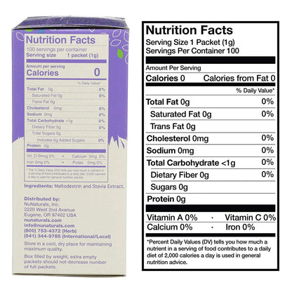 Stevia, White Powder 100 packets