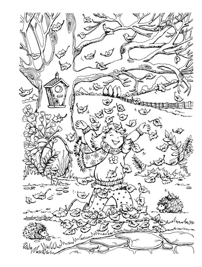 Autum Scenes Coloring Book