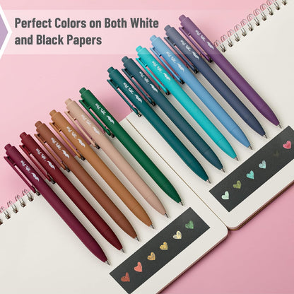 Gel Pens, Retractable, 12 colors
