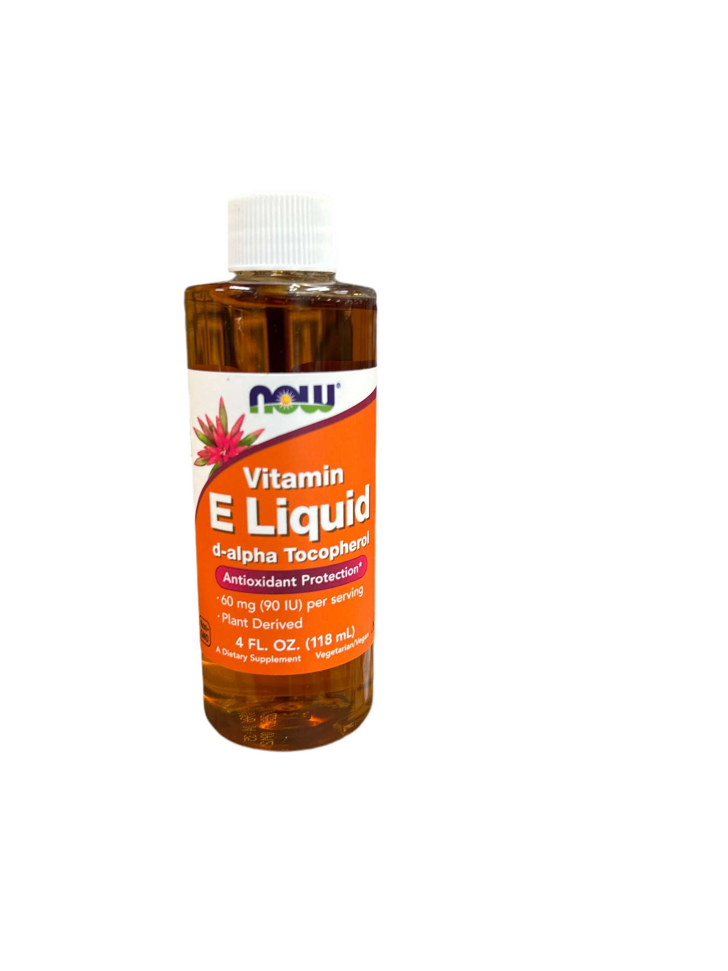 Vitamin E Liquid d-alpha Tocopherol 60 mg (90 IU) Vegan 4 oz