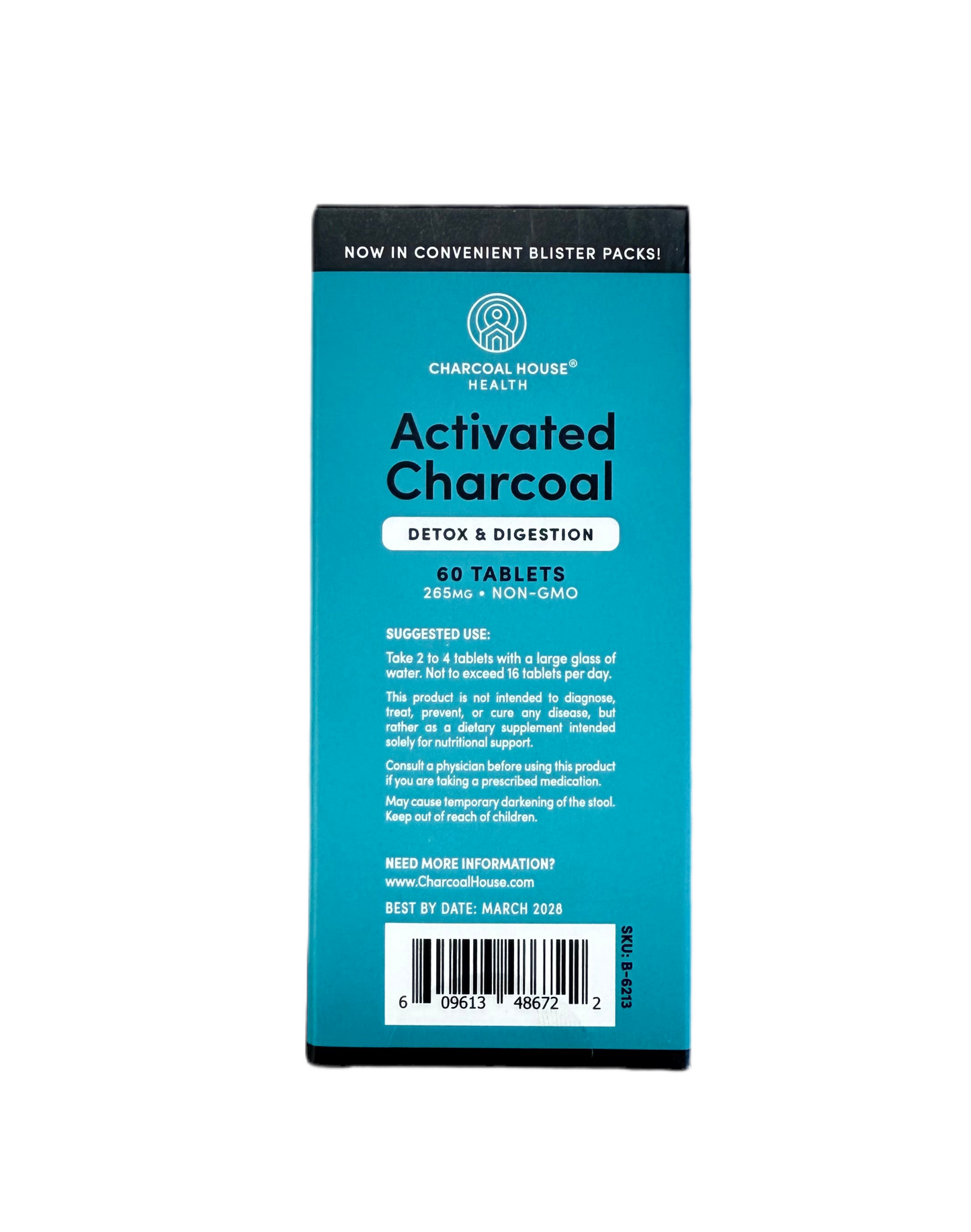 Activated Charcoal, 60 Chewable Tabs