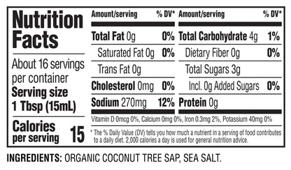 Coconut Aminos, Low Sodium 8 oz