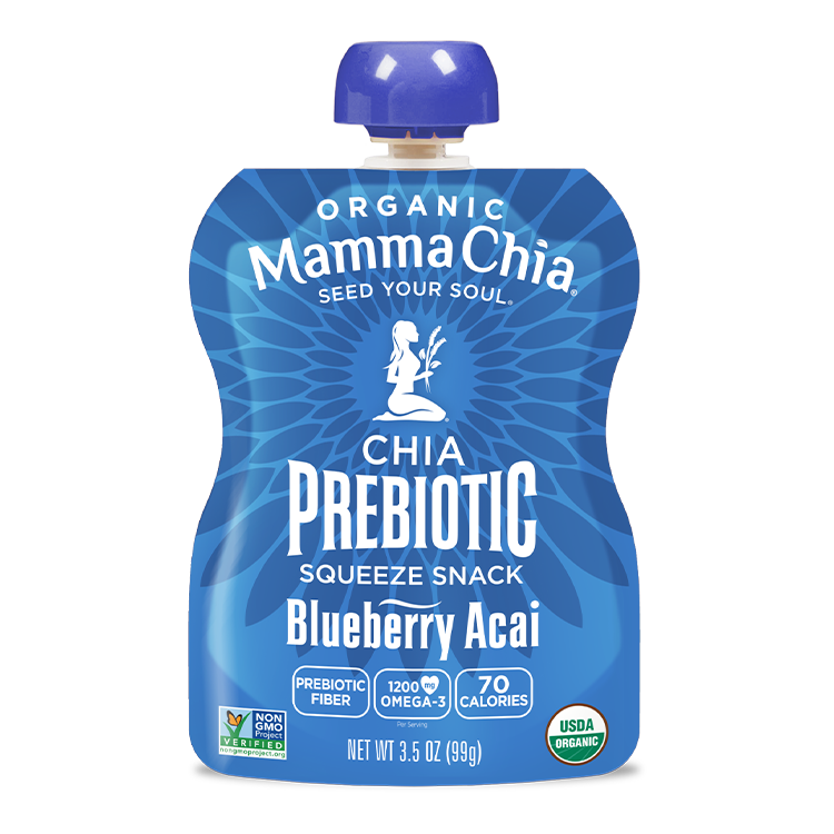 Mama Chia Prebiotic Squeeze Snack, Blueberry Acai 3.5 oz