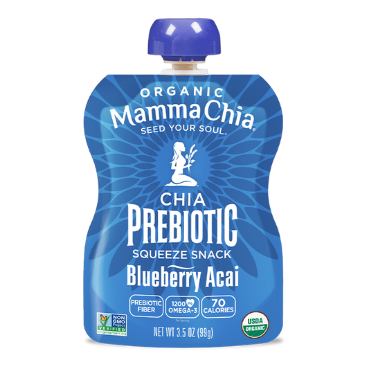 Chia Prebiotic Squeeze Snack, Blueberry Acai 3.5 oz