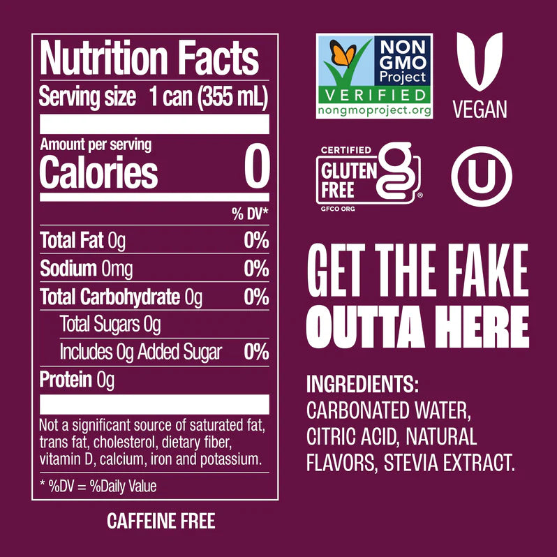 Soda, Black Cherry, Zero Sugar 12 oz