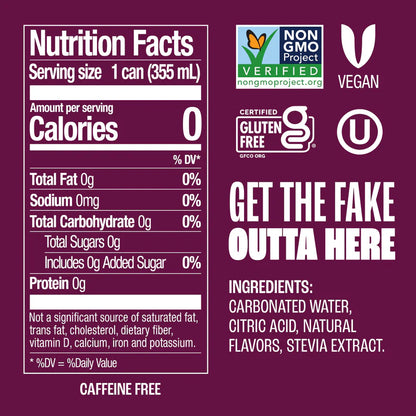 Soda, Black Cherry, Zero Sugar 12 oz