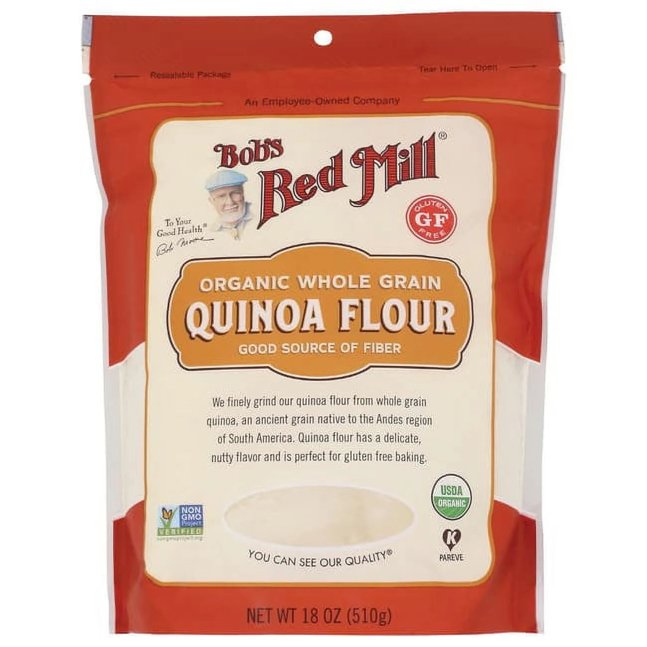 Quinoa Flour, Organic 18 oz