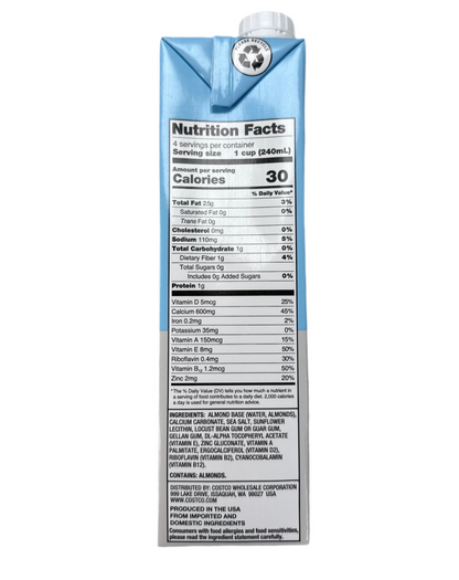 Almond Milk, Unsw 32 oz