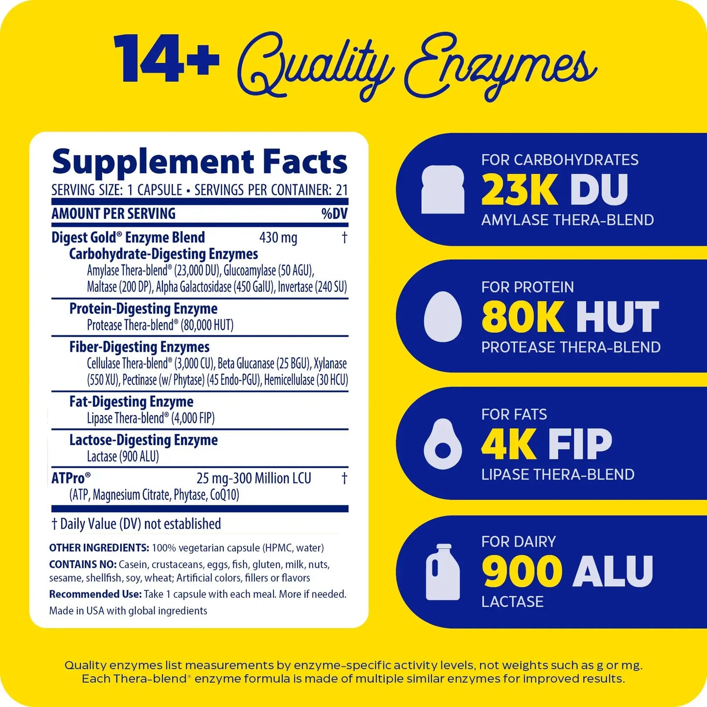 Digest Gold Maximum Strength with ATPro 120 Vegan Capsules
