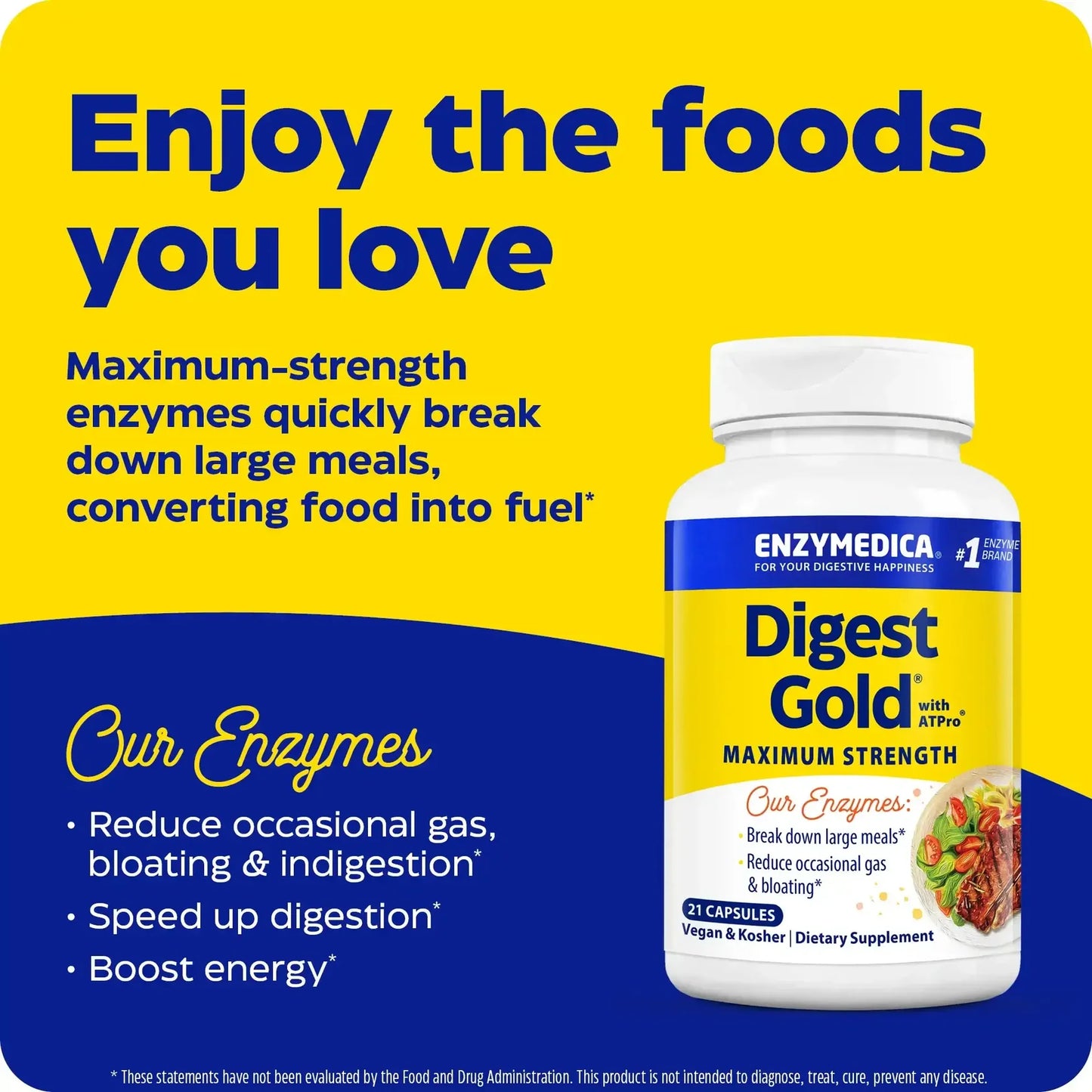 Digest Gold Maximum Strength with ATPro 120 Vegan Capsules