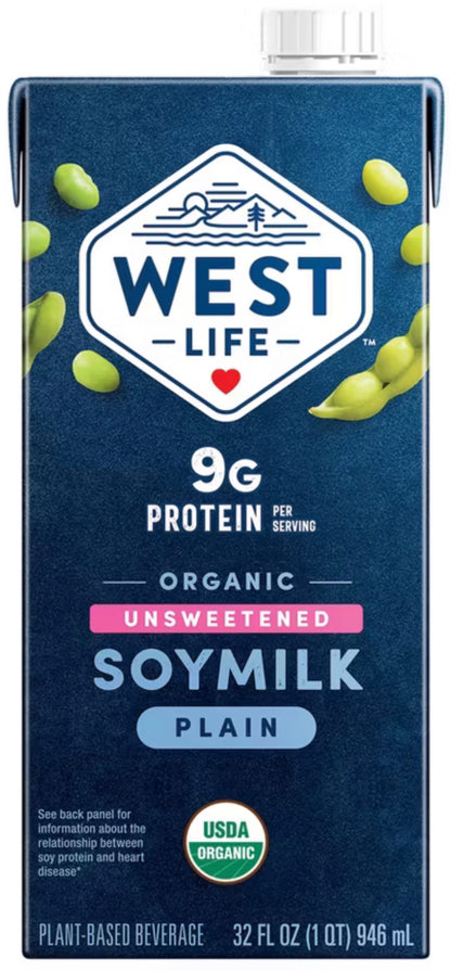 Milk, Soy Plain, Unsweetened, Organic 32 oz