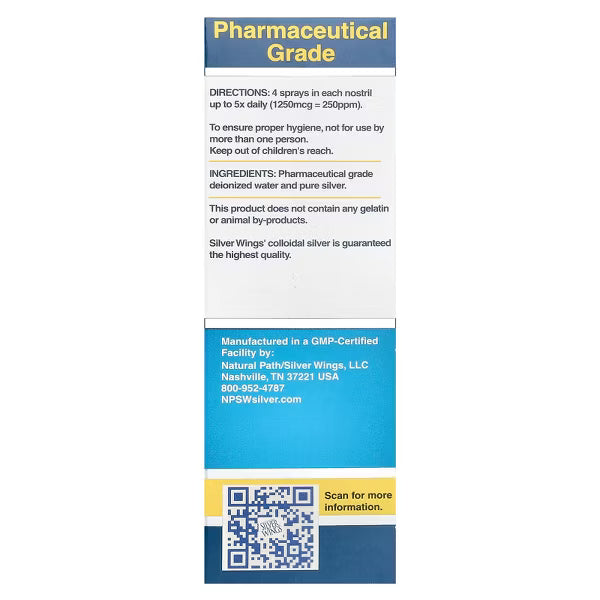 Silver Nasal Spray Sinus Relief 50 ppm & 250 ppm - SALE!
