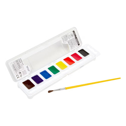 Watercolor Paints with Brush 8ct