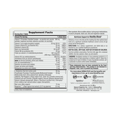 NaturesPlus  Hema-Plex Iron Tablets, 30 Tablets