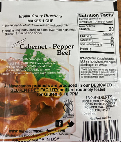 Mayacamas Brown Gravy Mix .70 oz