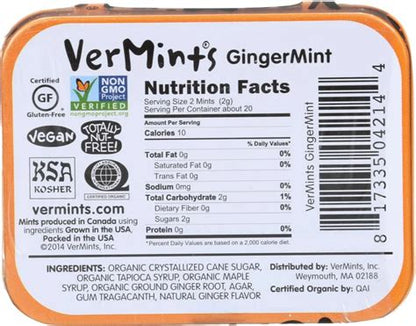 Ver Mints Ginger Mint 1.41 oz - Discontinued