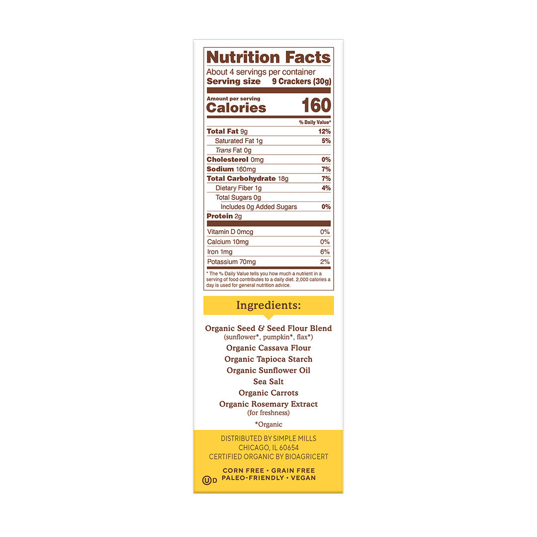 Crackers, Seed Flour Original 4.25 oz