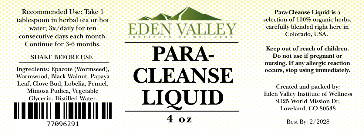 Tincture, Para-Cleanse 4 oz NEW!