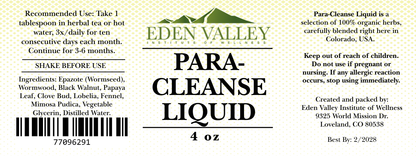 Tincture, Para-Cleanse 4 oz NEW!