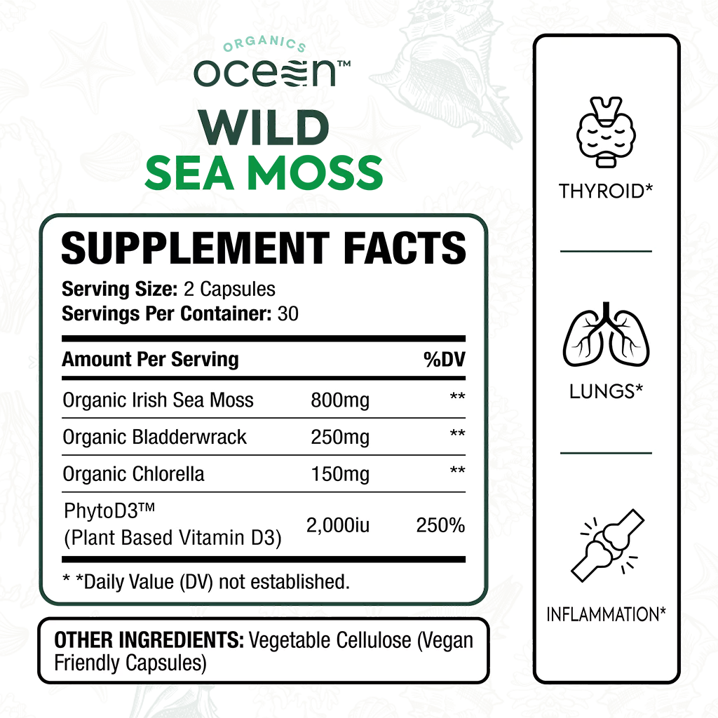 OCEAN Wild Sea Moss 60 capsules - CLEARANCE!