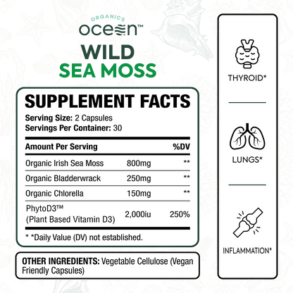 OCEAN Wild Sea Moss 60 capsules - CLEARANCE!