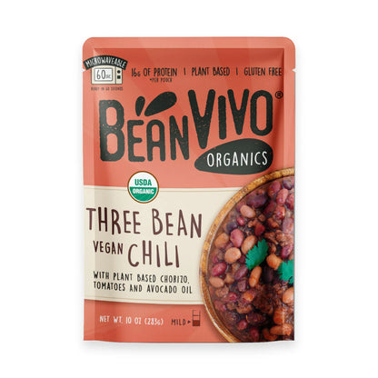 Chili Pouch, Three Bean, Vegan 10 oz