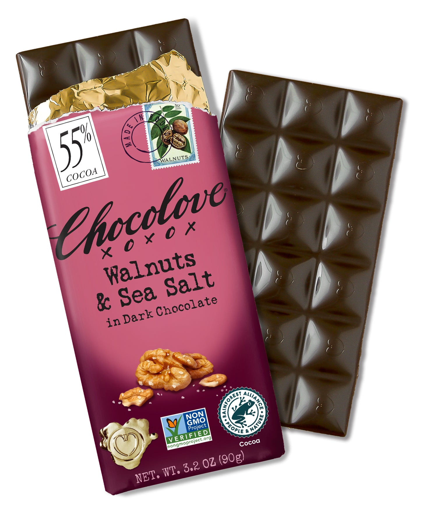 Chocolate Bar, Walnut Sea Salt  3.2 oz
