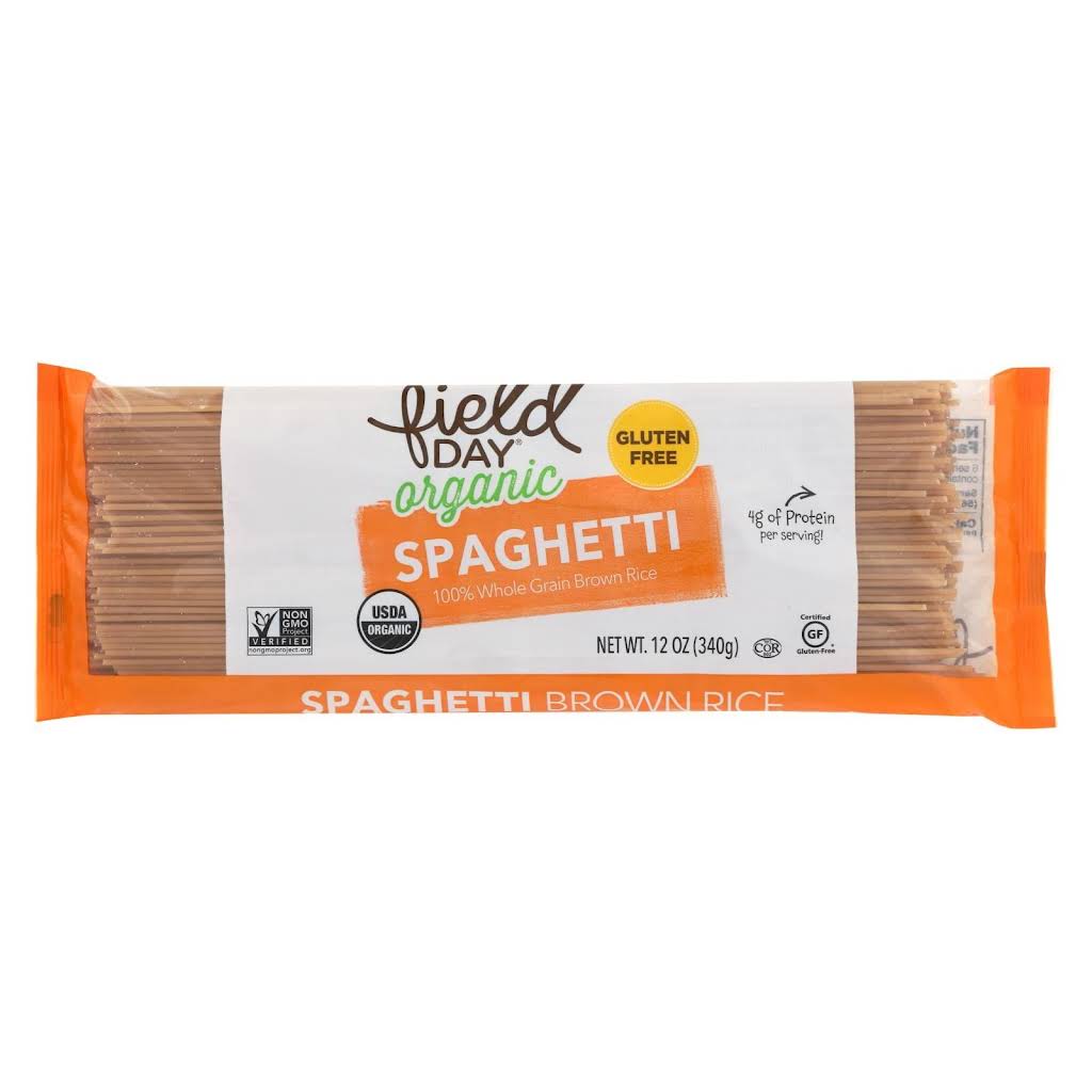 Spaghetti, 100% Whole Grain Brown Rice Pasta, Organic  12 oz