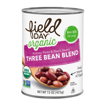 Three Bean Blend, Organic 15 oz