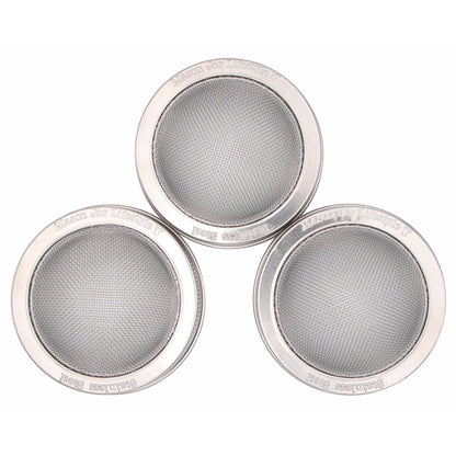 Sprouting Lids, Stainless Steel, Widemouthed 3 pk