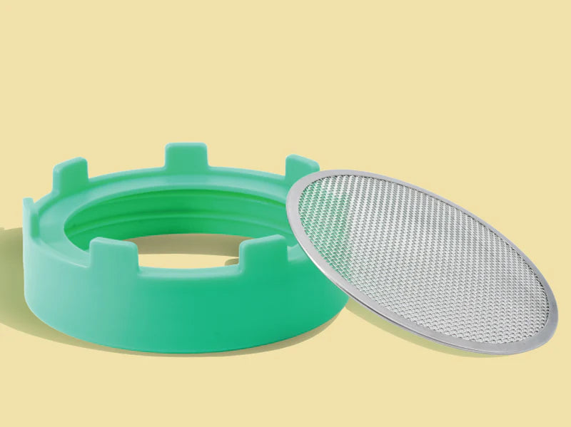 Sprouting Lid, Stainless Steel Screen, Plastic Rim, Widemouthed