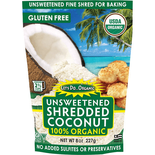 Coconut Unsweetened, Shredded, Organic 8 oz