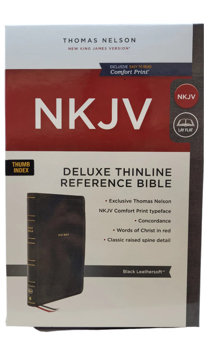 NKJV Deluxe Thinline Reference Bible - Leathersoft - SALE!