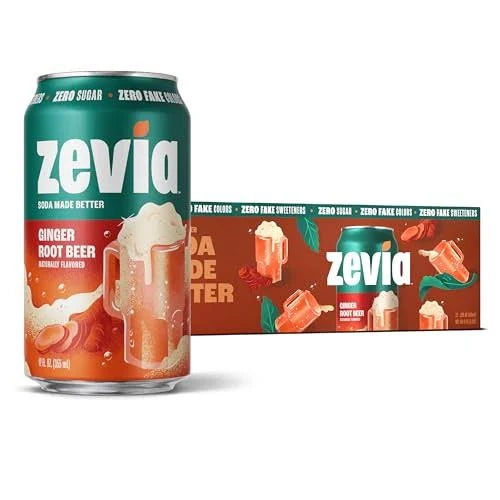 Soda, Ginger Root Beer, Zero Sugar 12 oz
